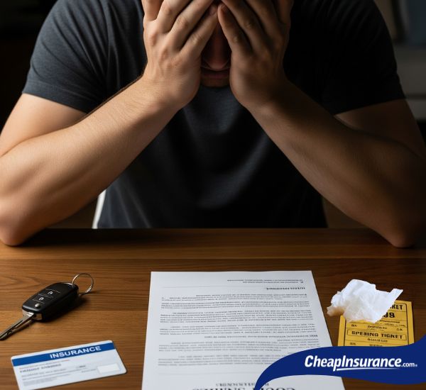 getting a traffic violation in the mail and having the need for SR22 insurance