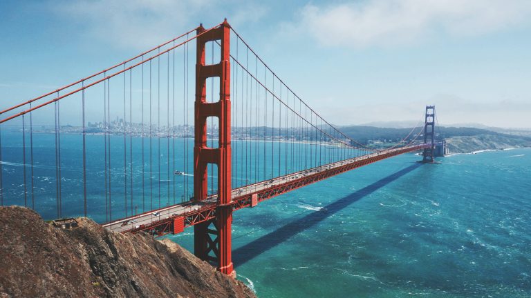 The Golden Gate Bridge in San Fransisco, California.