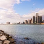 A view of Detroit, Michigan.