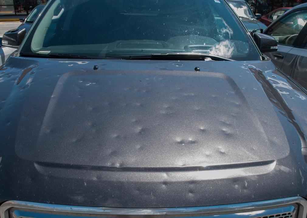 hail damage to car hood