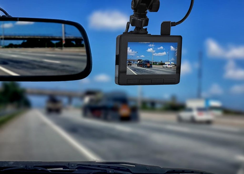 dashcam on windshield