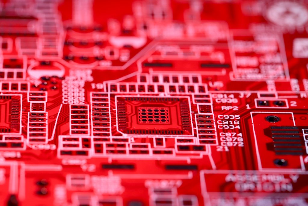 red printed circuit board