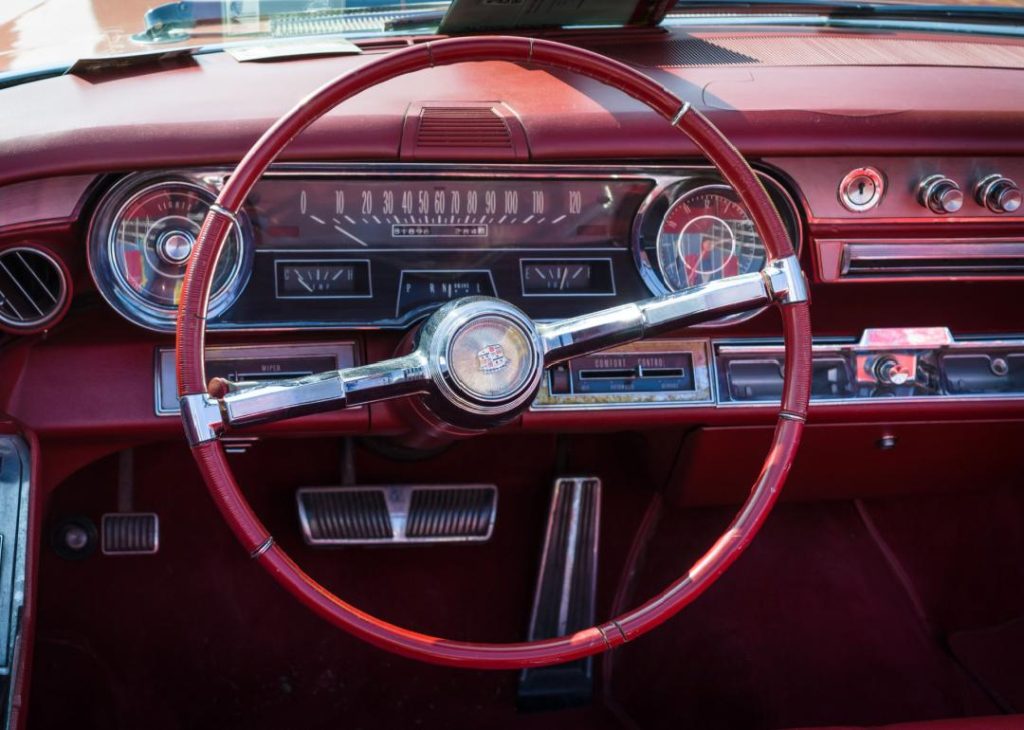 classic Cadillac red interior