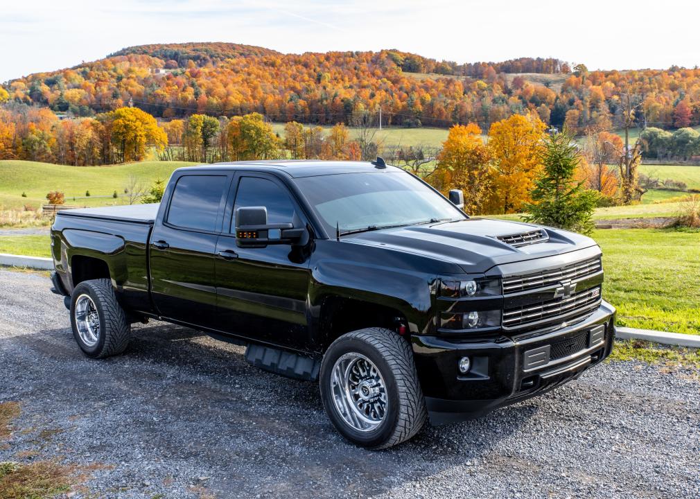black chevy crewcab 4x4, most stolen car