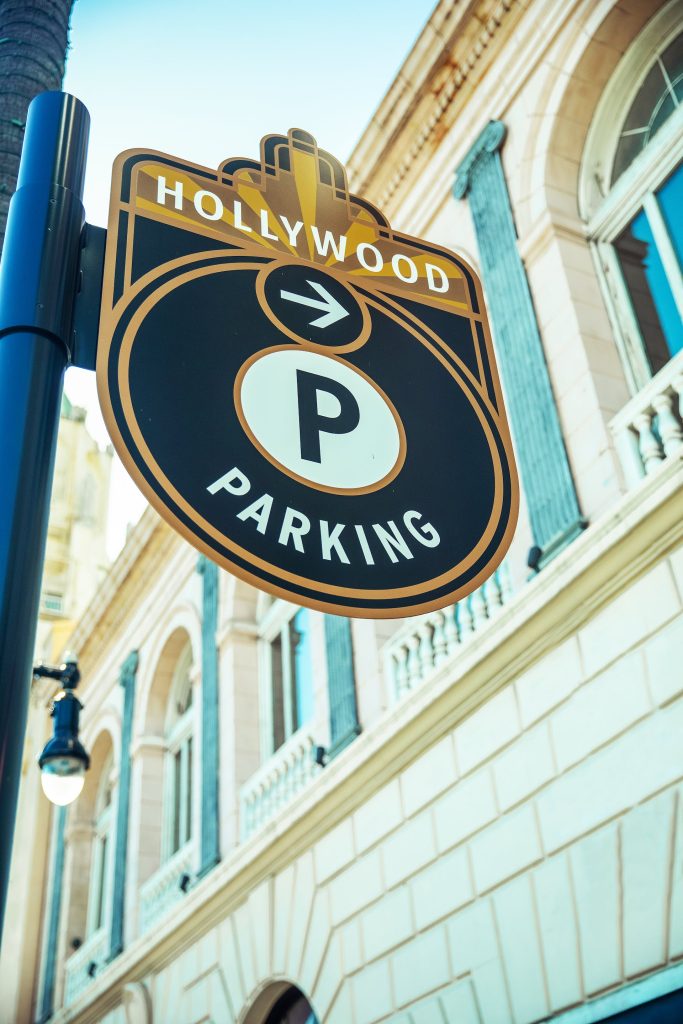 parking sign in hollywood