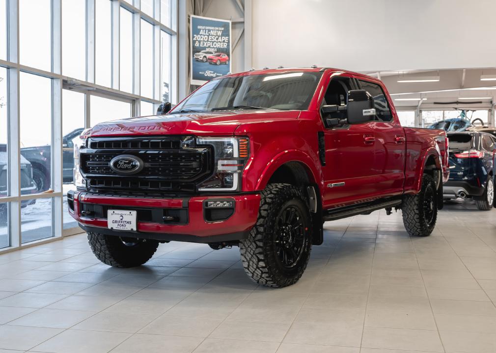 red ford super duty 4x4
