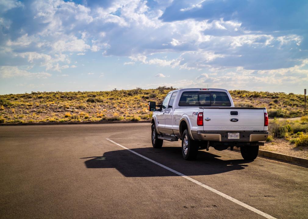 white ford super duty