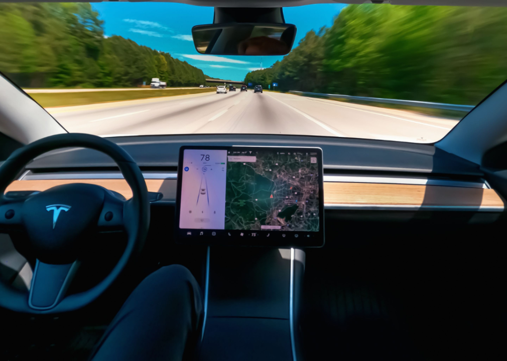 Behind the wheel Tesla
