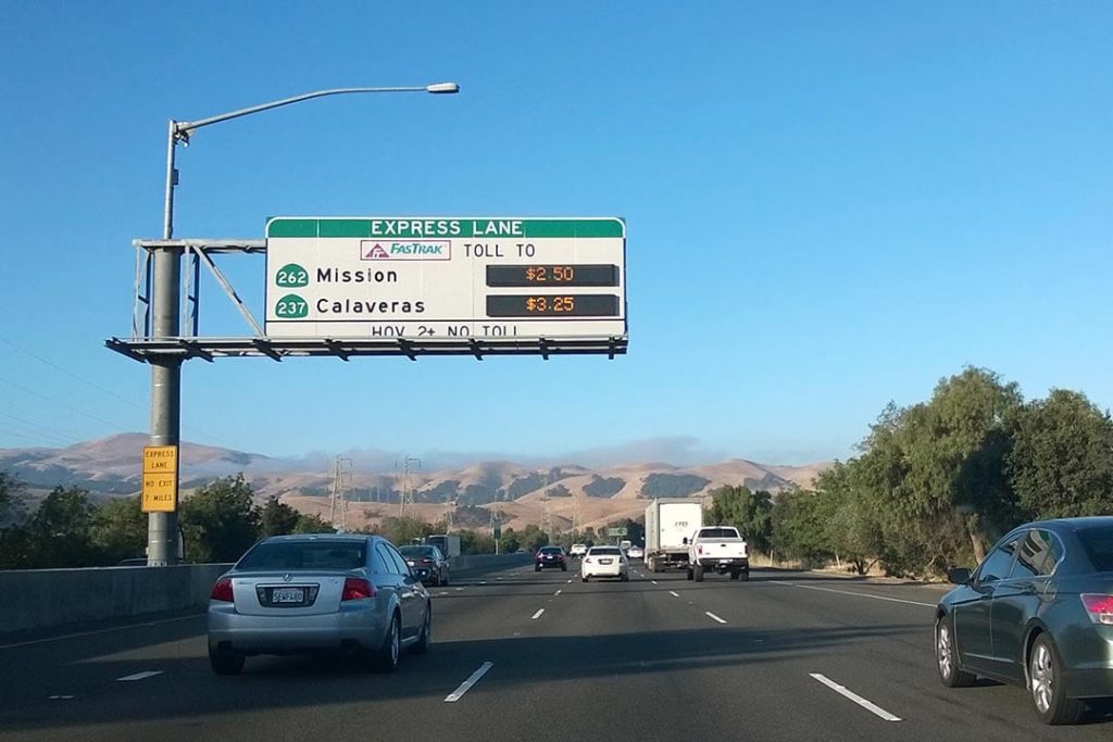 california highway toll express lane
