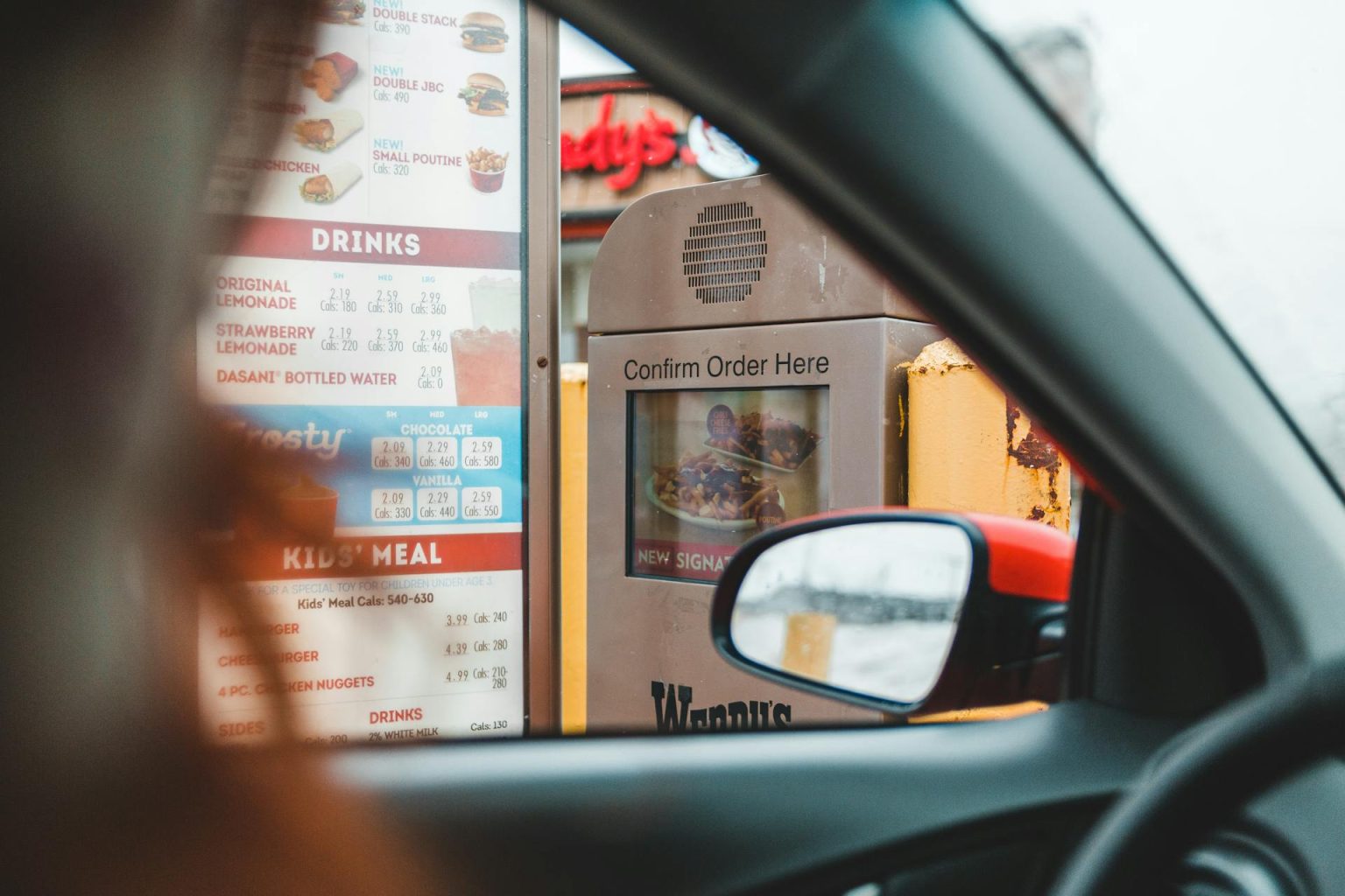 drive thru fast food menu